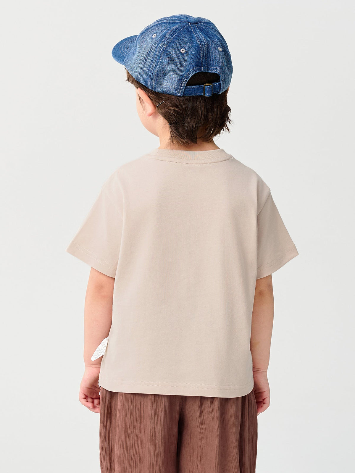 Baby Boy Round V-Neck Short-Sleeved T-Shirt