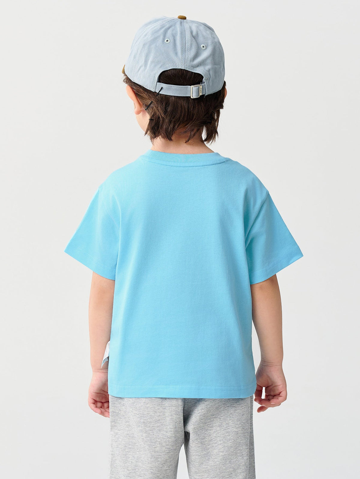 Baby Boy Round V-Neck Short-Sleeved T-Shirt