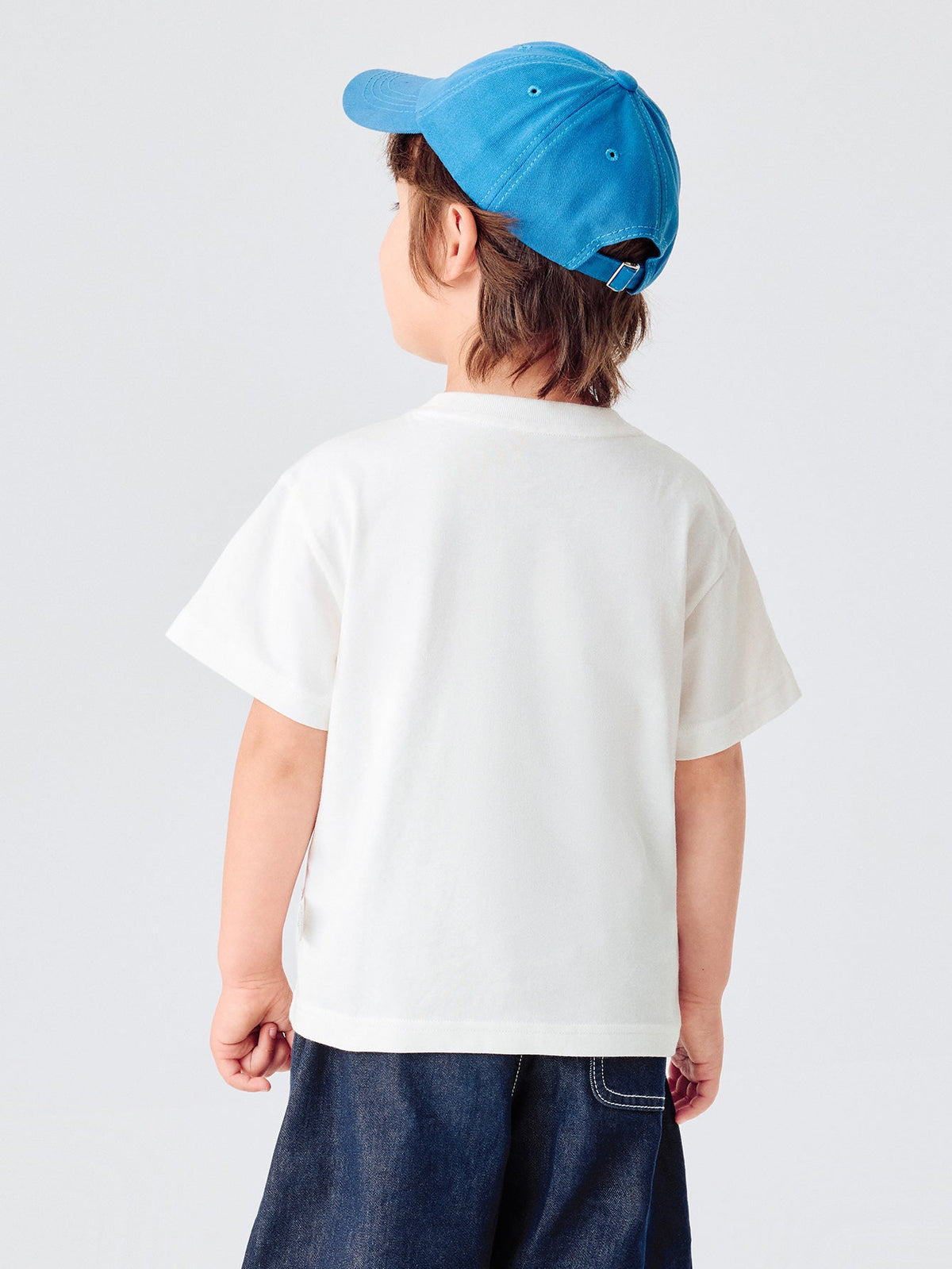 Baby Unisex Round V-Neck Short-Sleeved T-Shirt