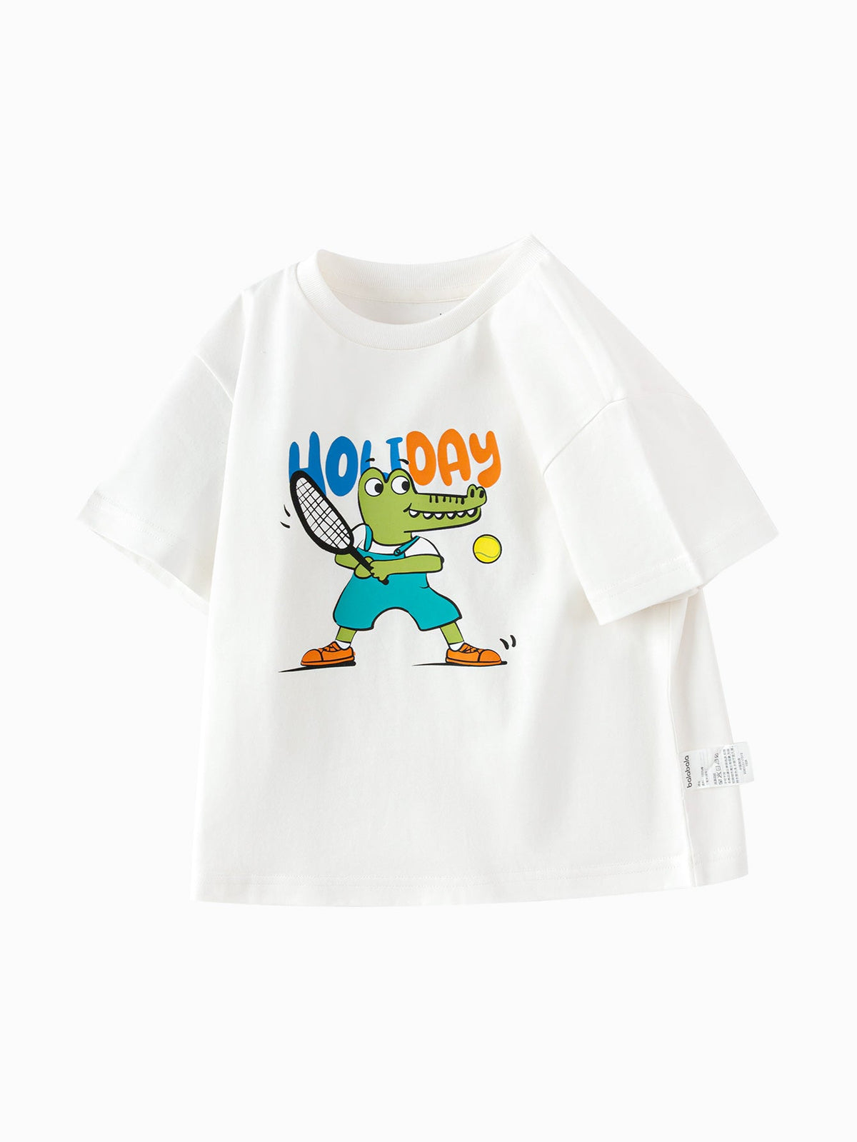 Baby Unisex Round V-Neck Short-Sleeved T-Shirt