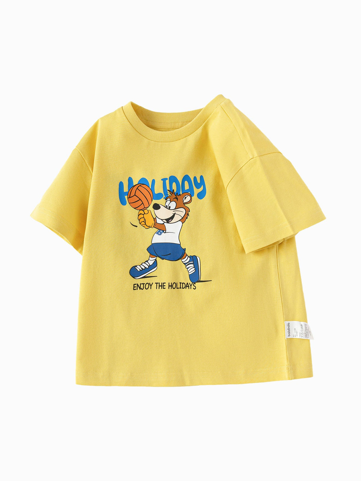 Baby Unisex Round V-Neck Short-Sleeved T-Shirt