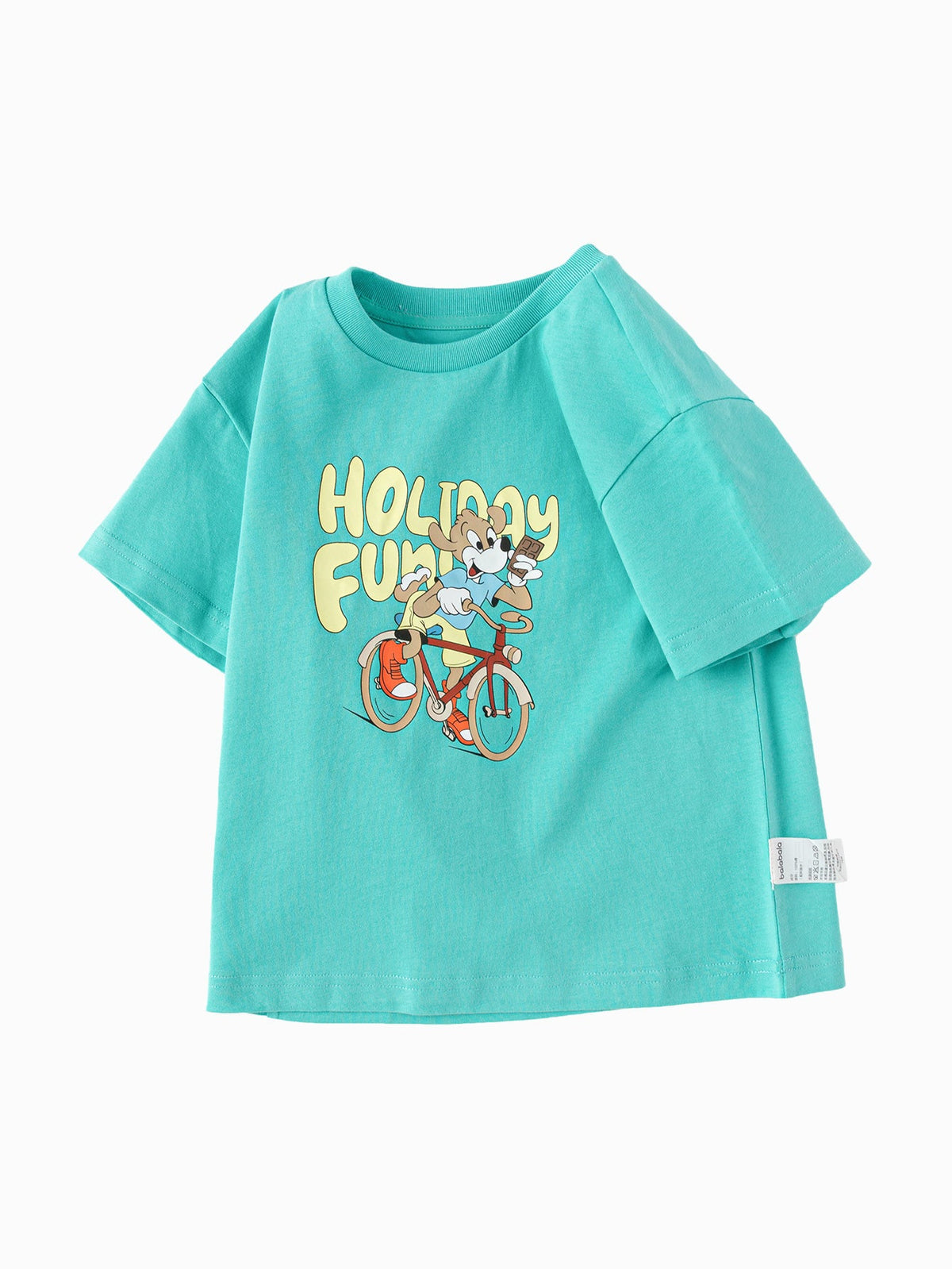 Baby Unisex Round V-Neck Short-Sleeved T-Shirt