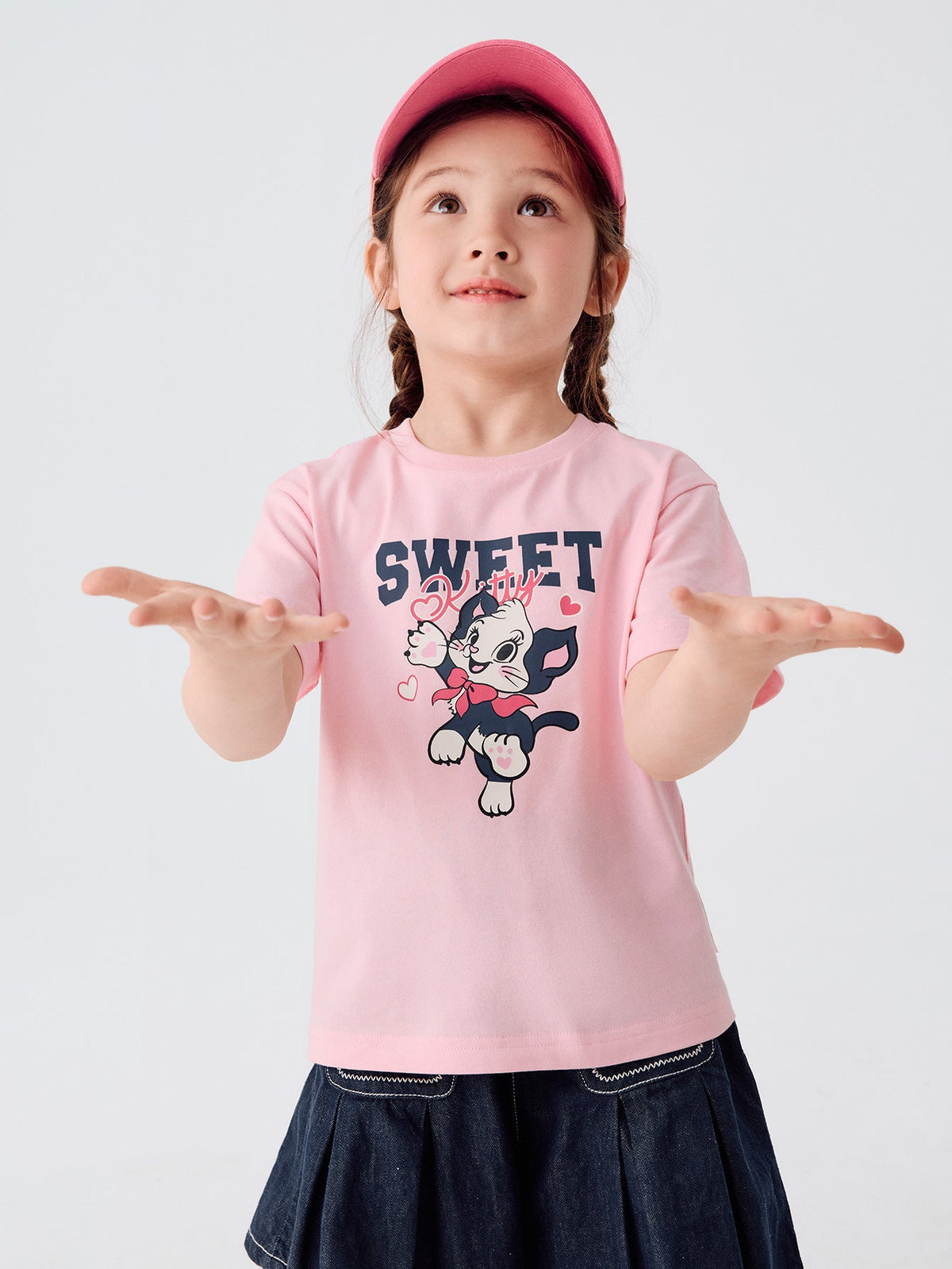 Baby Unisex Round V-Neck Short-Sleeved T-Shirt