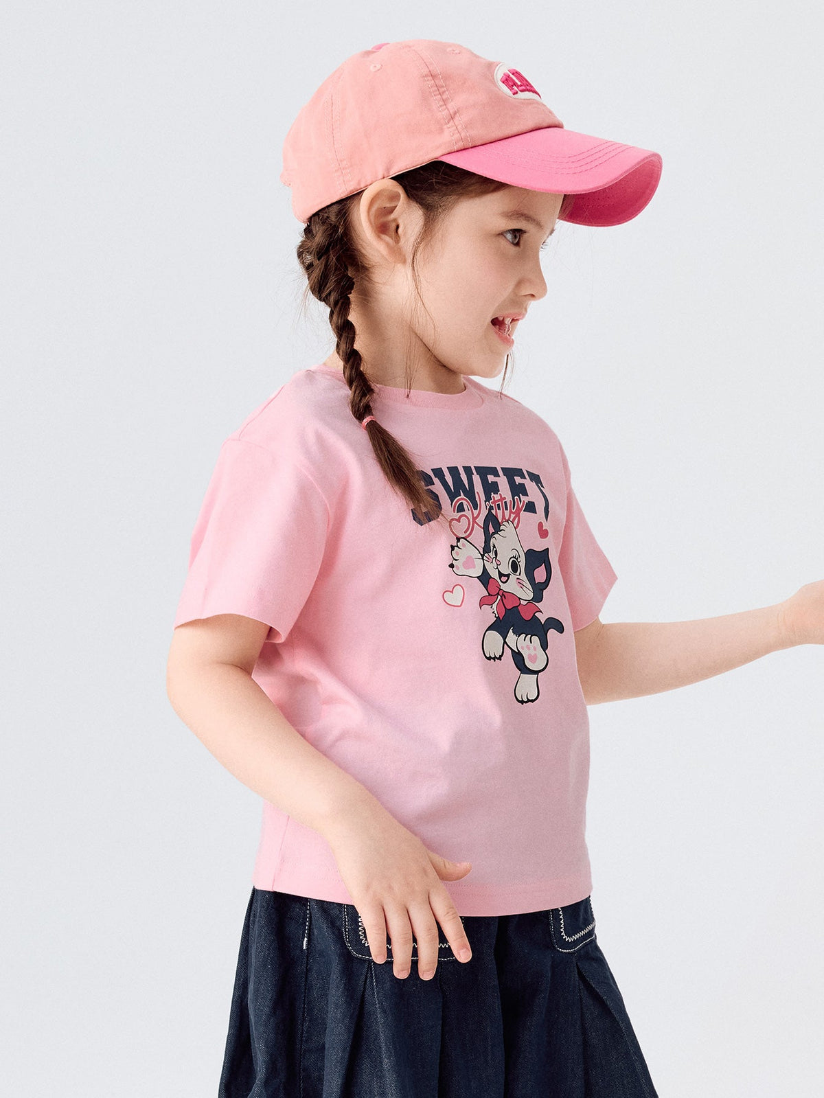 Baby Unisex Round V-Neck Short-Sleeved T-Shirt
