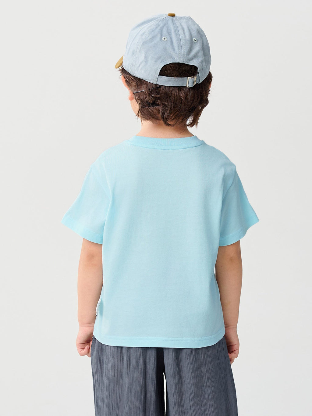 Baby Unisex Round V-Neck Short-Sleeved T-Shirt