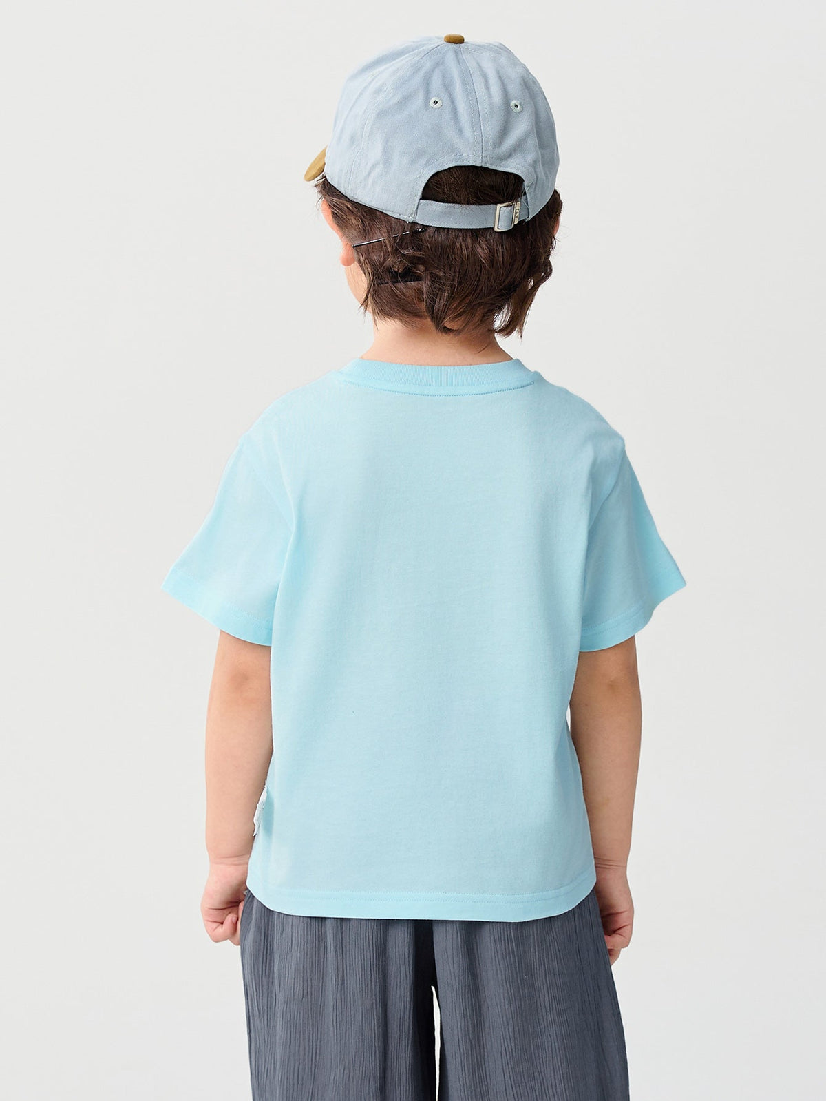 Baby Unisex Round V-Neck Short-Sleeved T-Shirt