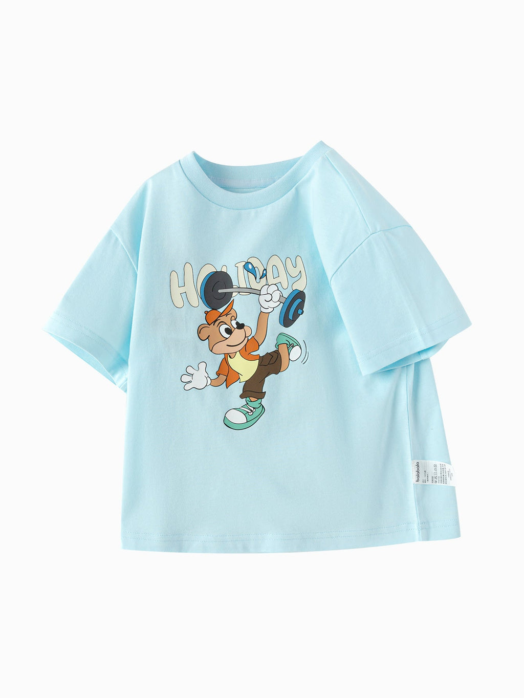 Baby Unisex Round V-Neck Short-Sleeved T-Shirt