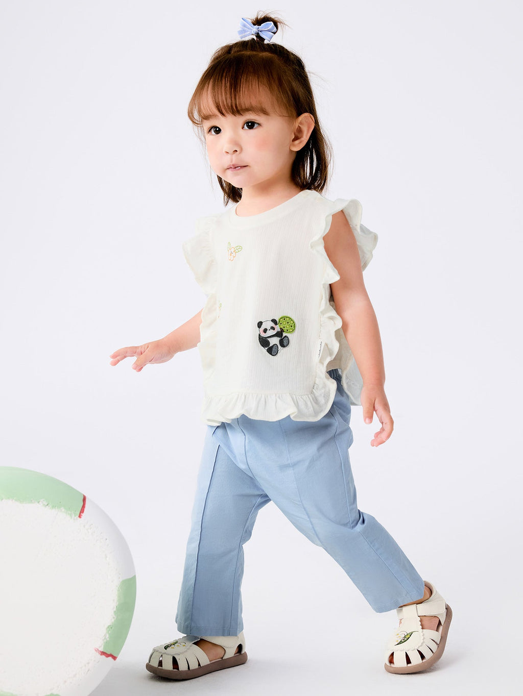 Baby Girl Woven Short Sleeve Suit