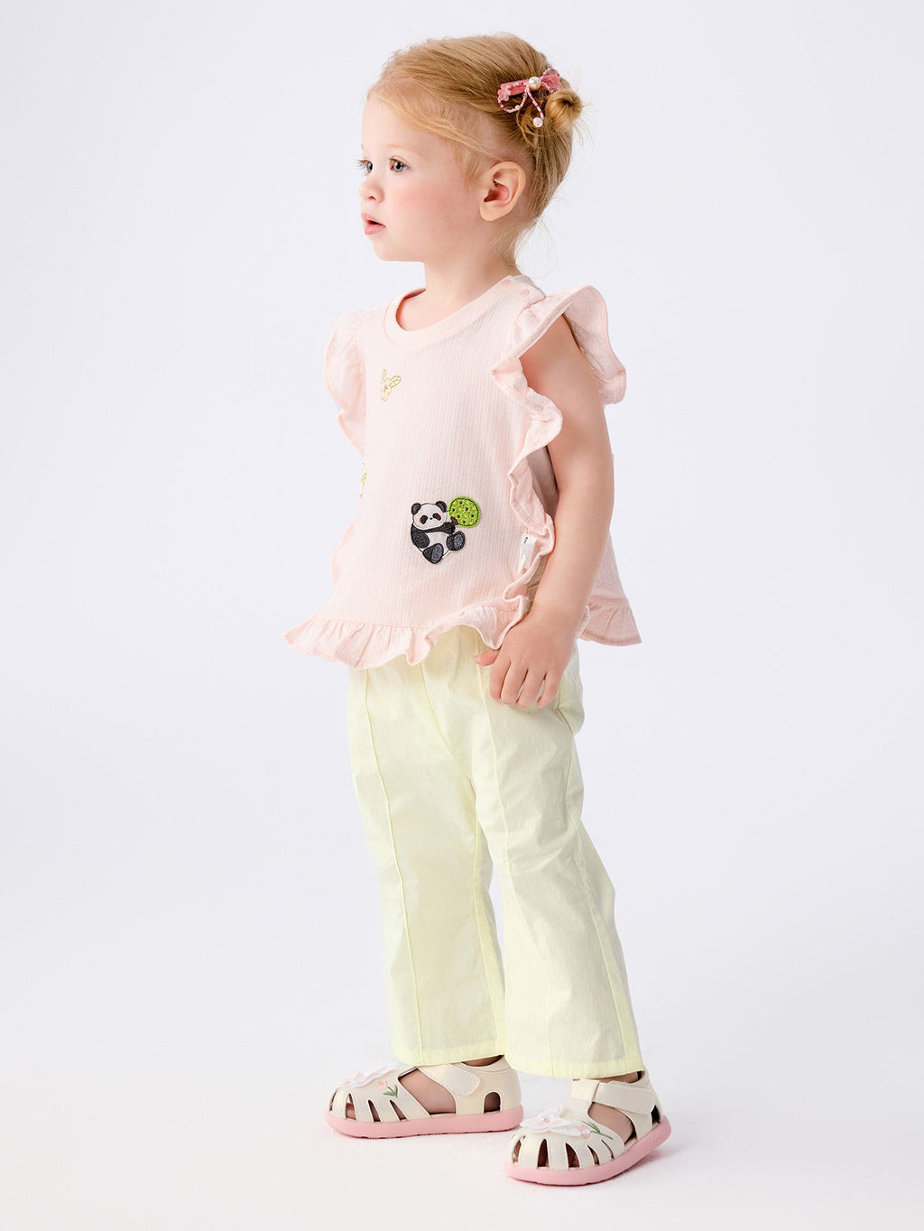 Baby Girl Woven Short Sleeve Suit