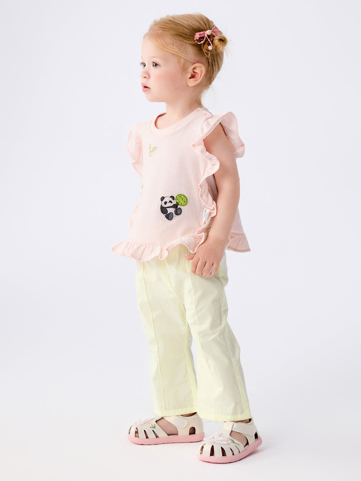 Baby Girl Woven Short Sleeve Suit