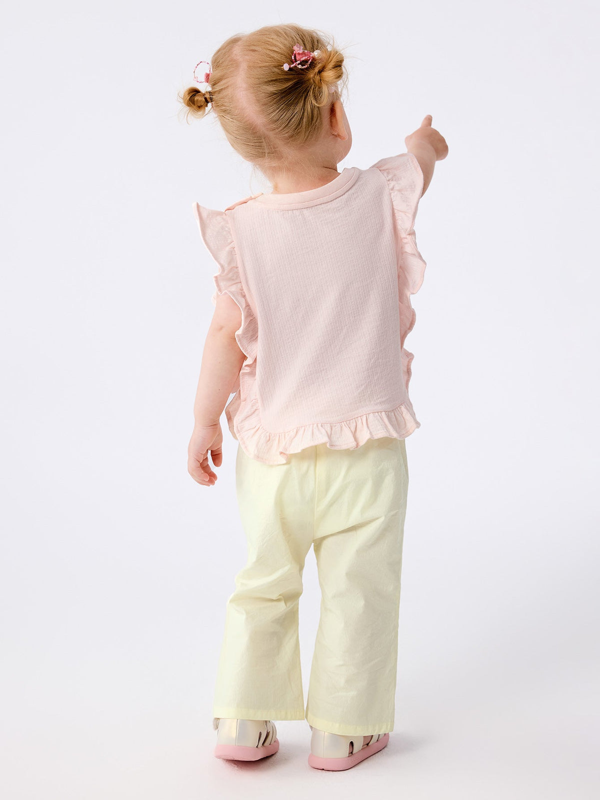 Baby Girl Woven Short Sleeve Suit