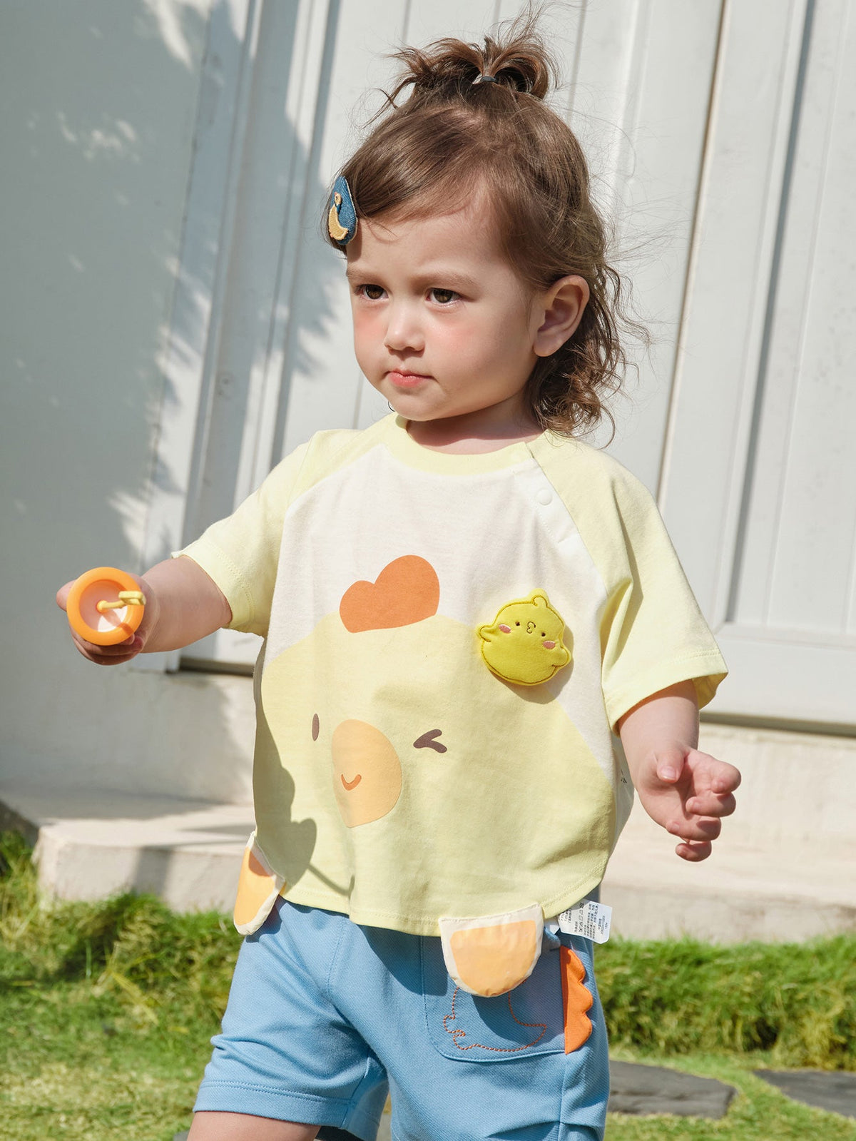 Balabala Baby Unisex 🌊Beach Summer Octopus Round Neck Short Sleeve T-Shirt
