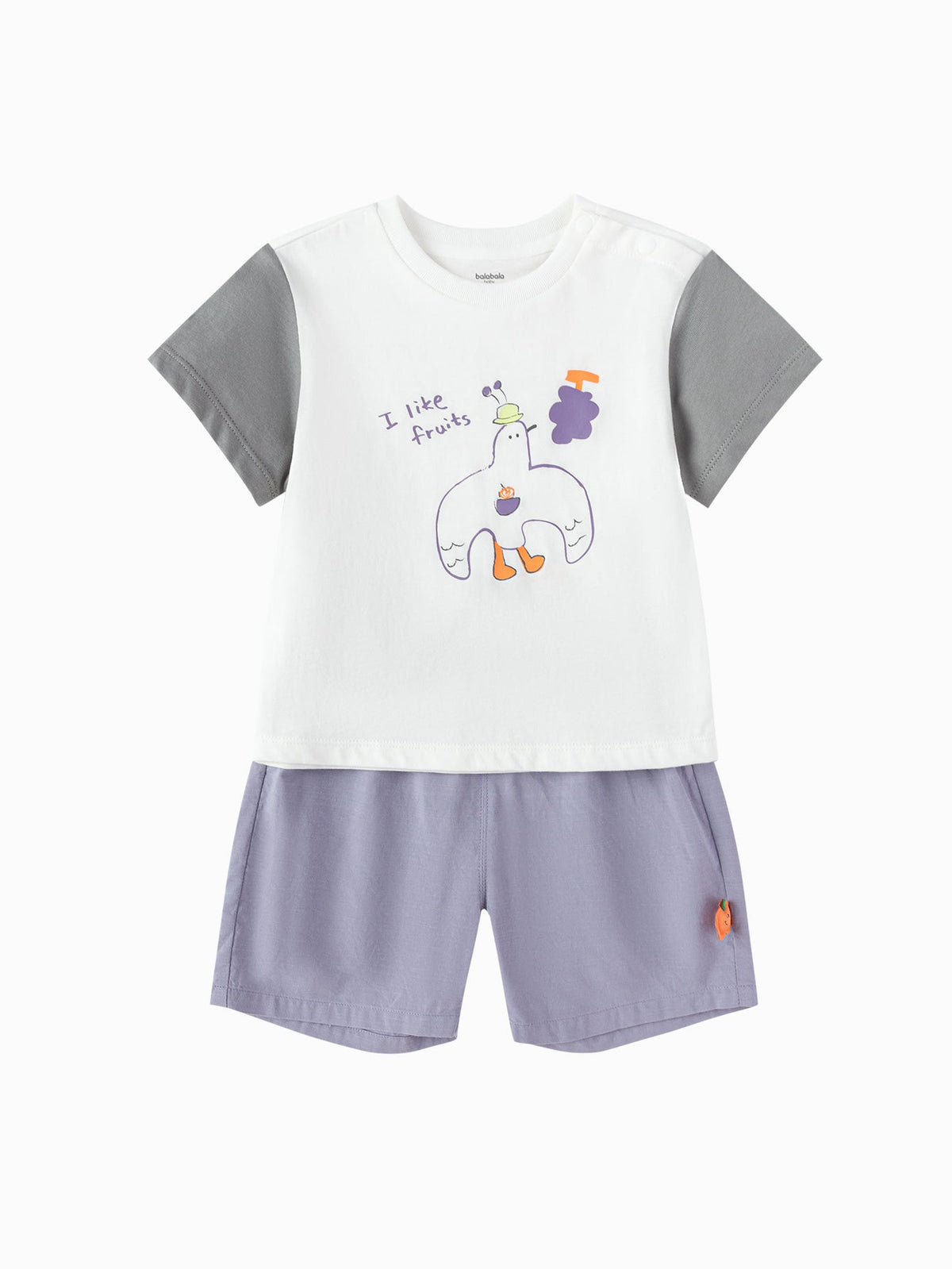 Balabala Baby Unisex Short Sleeve Suit