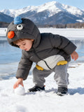 Adorable Animal-Themed Baby Toddler Down Jacket - 85% Feather Down, Warm for -5°C to 5°C, Cleanliness 700+ (Odor-Free)