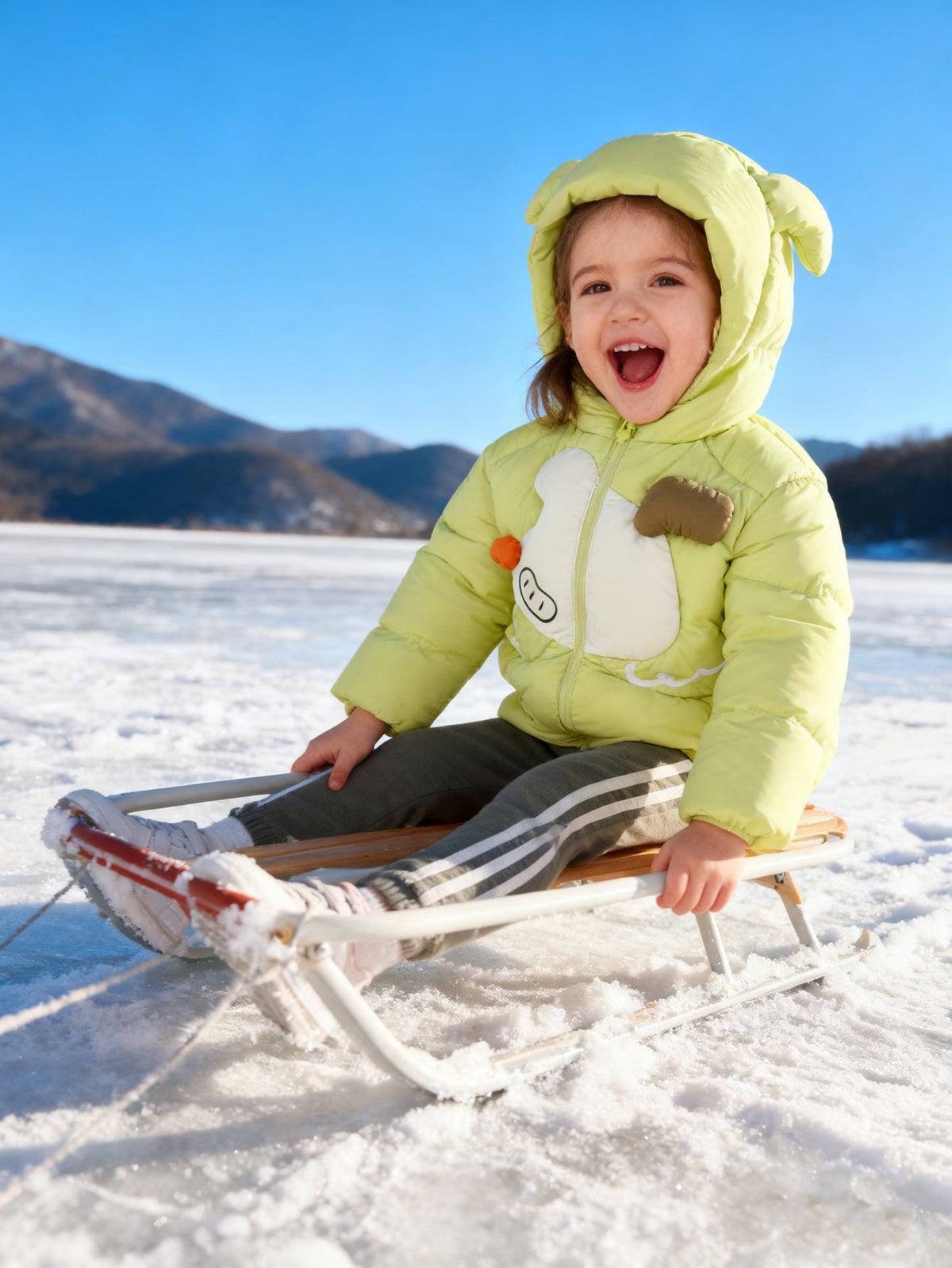 Adorable Animal-Themed Baby Toddler Down Jacket - 85% Feather Down, Warm for -5°C to 5°C, Cleanliness 700+ (Odor-Free)