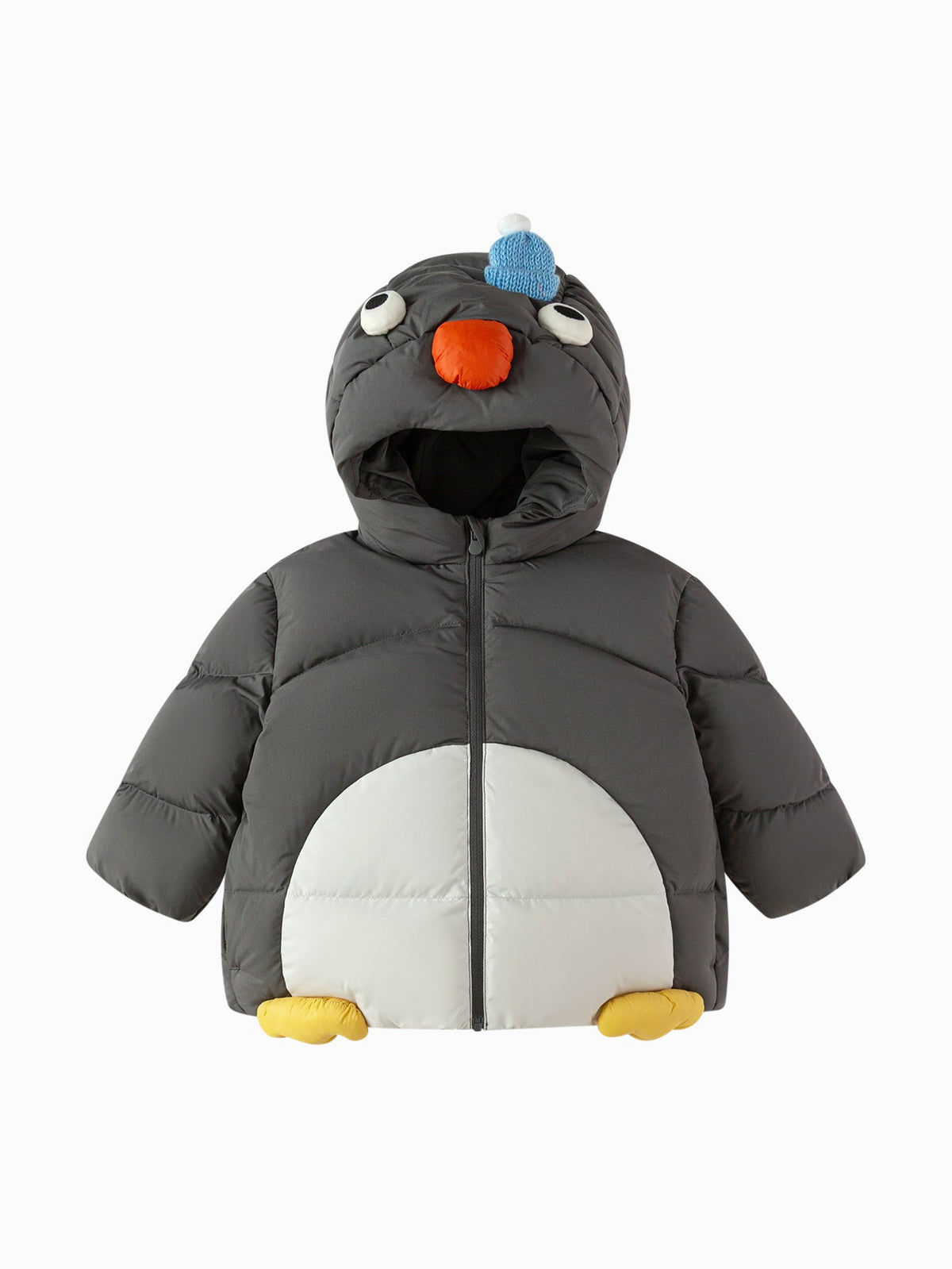 Adorable Animal-Themed Baby Toddler Down Jacket - 85% Feather Down, Warm for -5°C to 5°C, Cleanliness 700+ (Odor-Free)