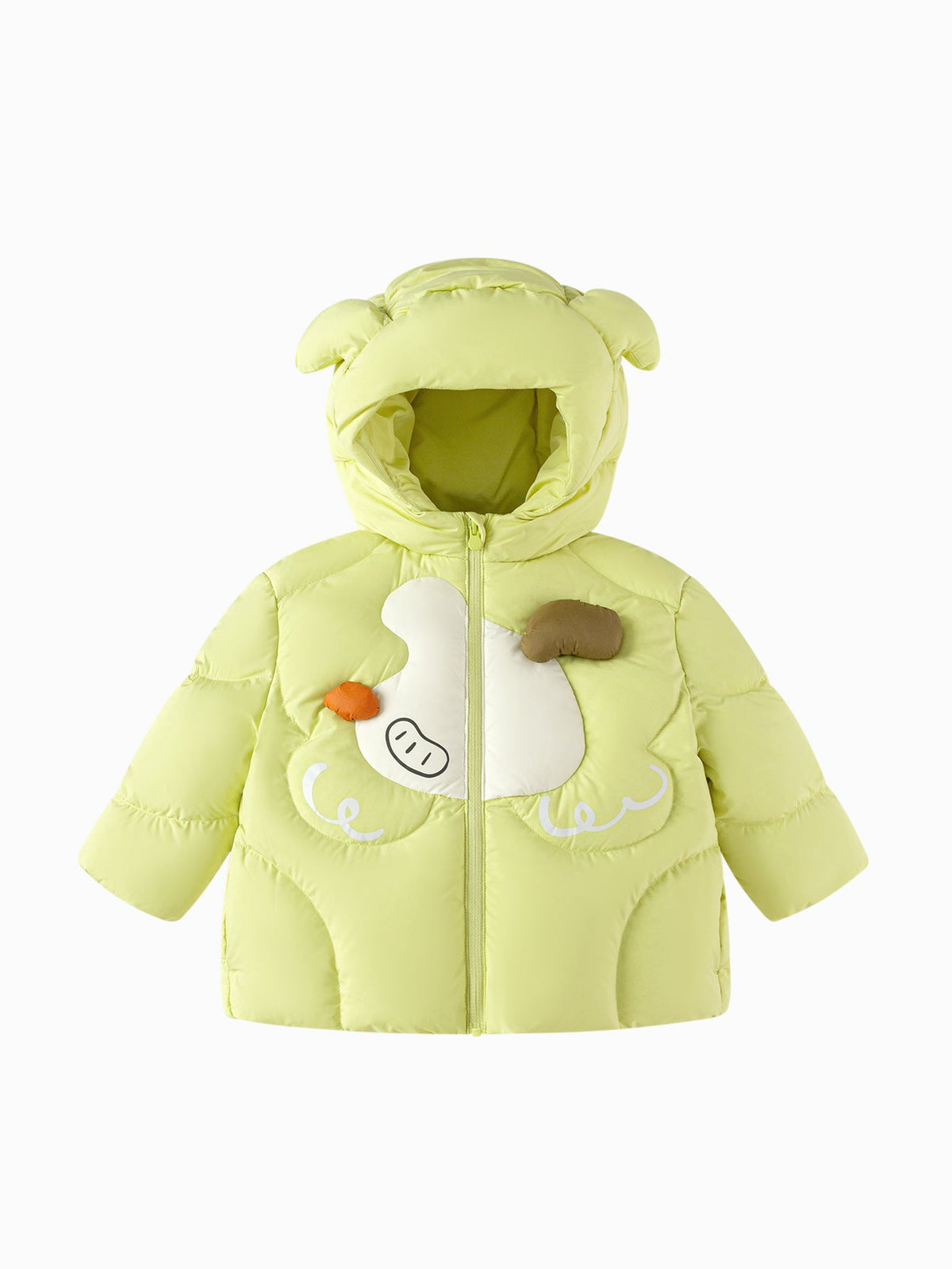 Adorable Animal-Themed Baby Toddler Down Jacket - 85% Feather Down, Warm for -5°C to 5°C, Cleanliness 700+ (Odor-Free)