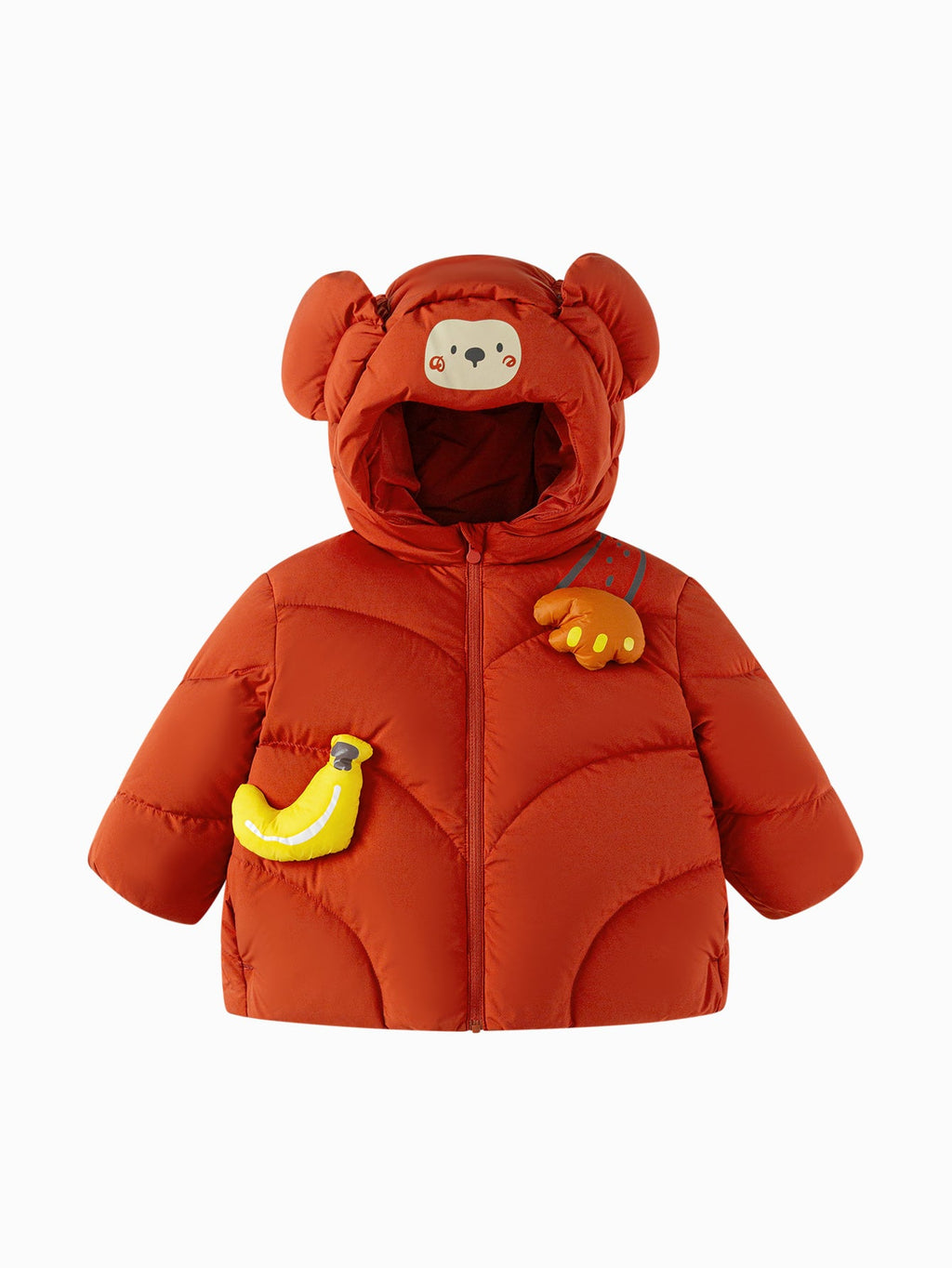 Adorable Animal-Themed Baby Toddler Down Jacket - 85% Feather Down, Warm for -5°C to 5°C, Cleanliness 700+ (Odor-Free)