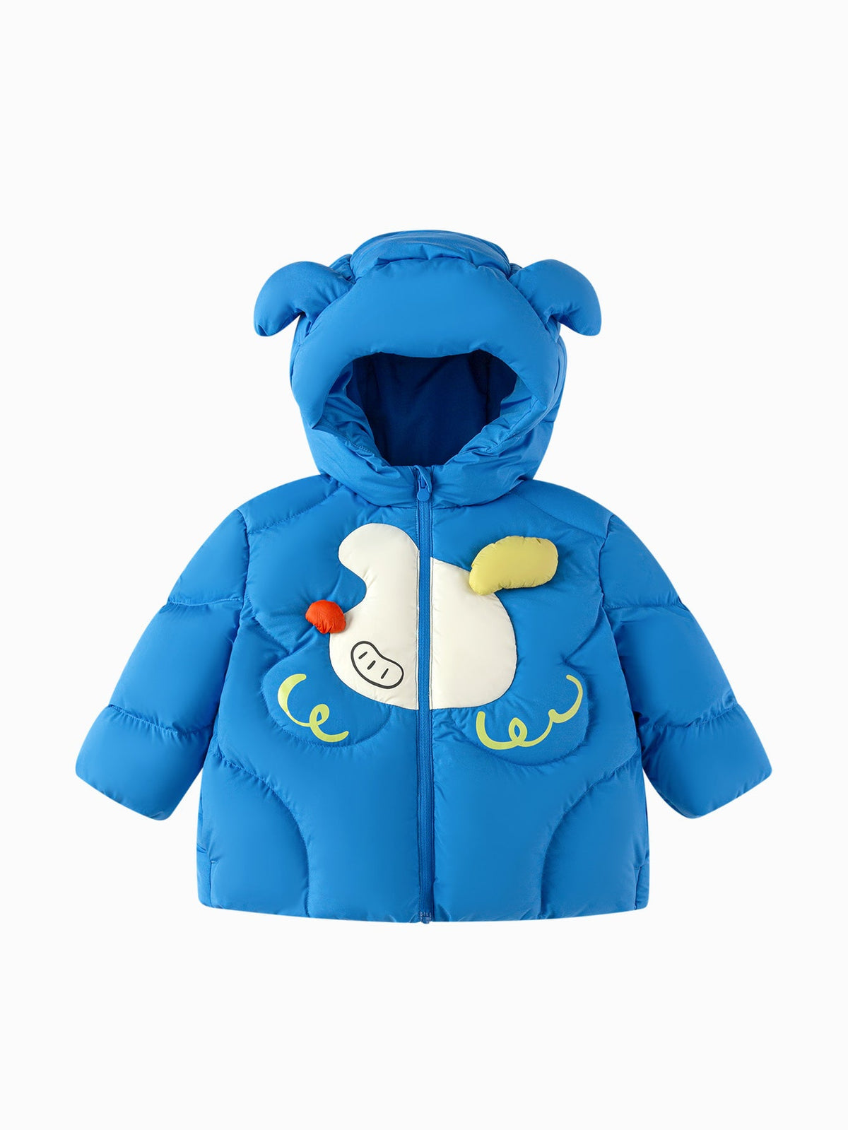 Adorable Animal-Themed Baby Toddler Down Jacket - 85% Feather Down, Warm for -5°C to 5°C, Cleanliness 700+ (Odor-Free)