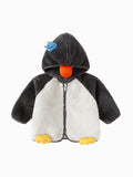Balabala Baby Toddler Unisex Penguin Sherpa Fleece Zip-Up Hooded Jacket