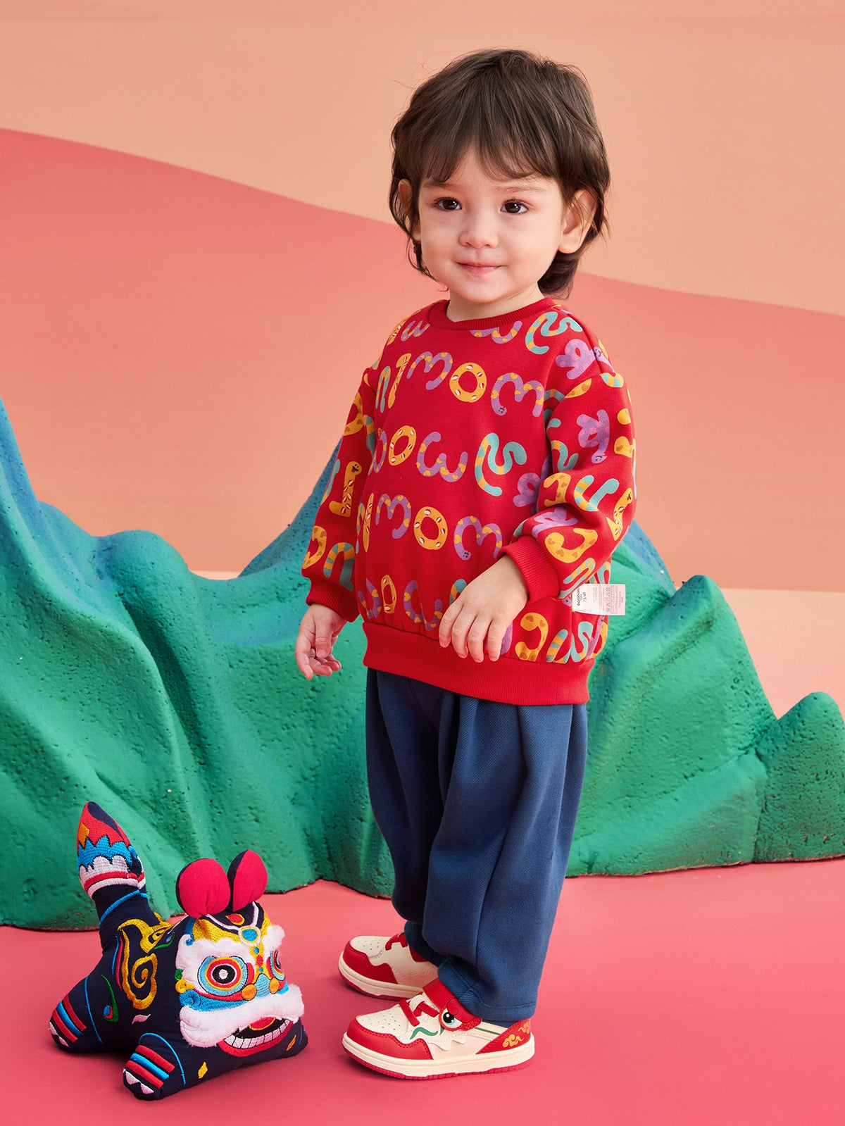 Balabala Children Clothes Baby Suit Baby Clothes 2025 New Sports 2Pcs Pack Cute Fleece Trendy