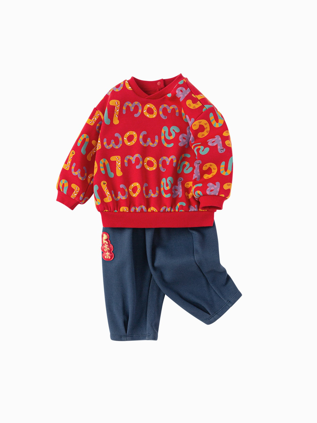 Balabala Children Clothes Baby Suit Baby Clothes 2025 New Sports 2Pcs Pack Cute Fleece Trendy