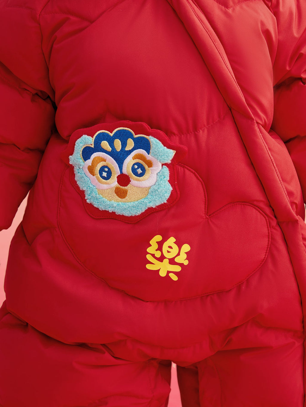 Balabala Children Clothes Baby Jumpsuit Newborn New Year Greeting Down Outfit 2025 New Year Winter wear