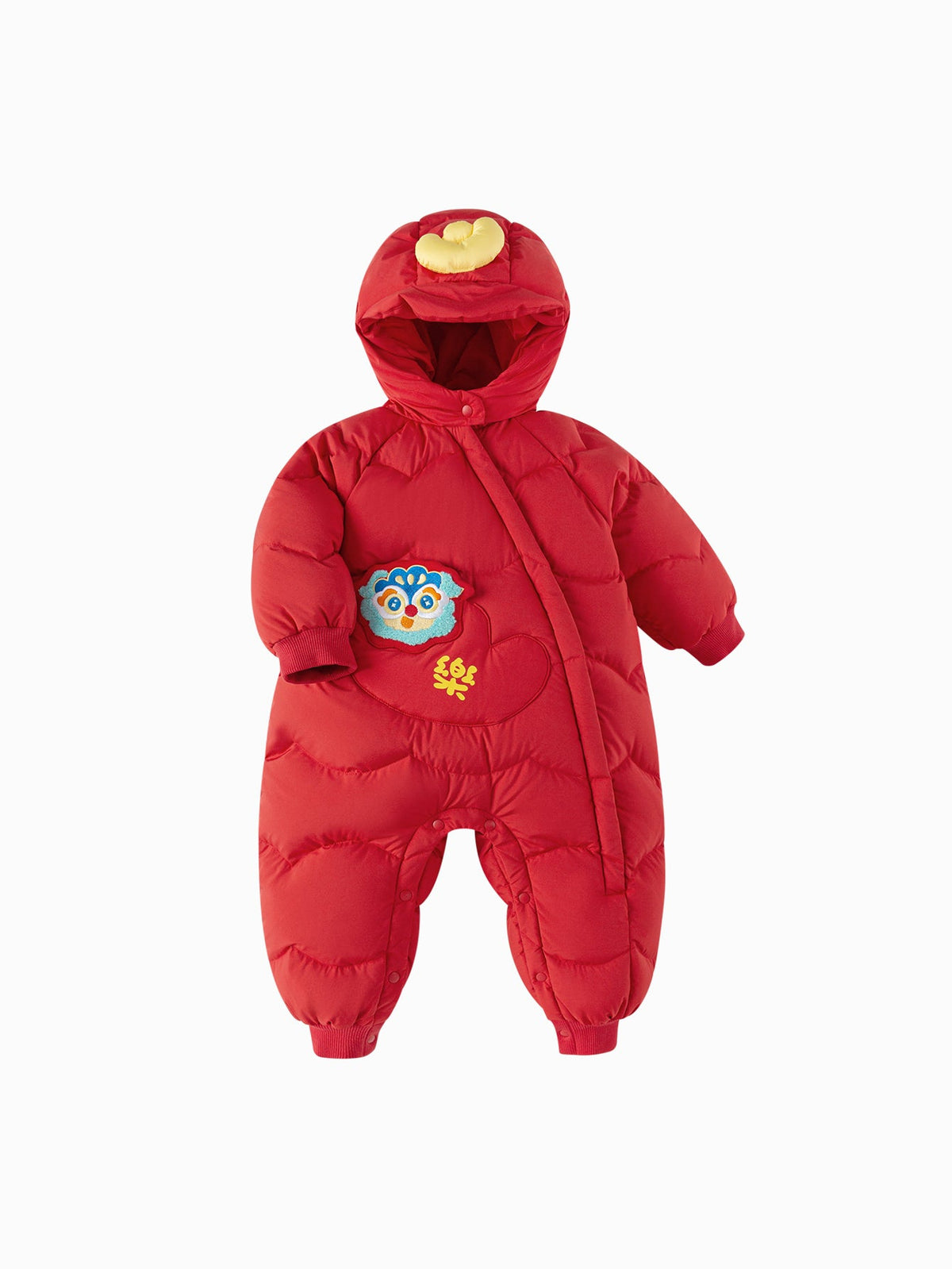 Balabala Children Clothes Baby Jumpsuit Newborn New Year Greeting Down Outfit 2025 New Year Winter wear