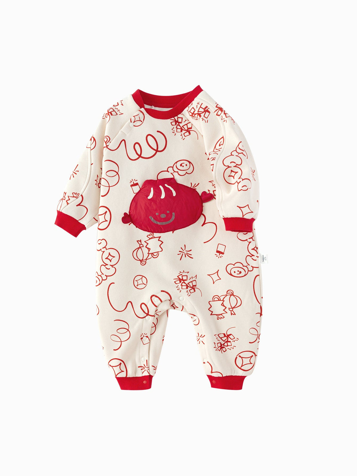 Balabala Baby Clothes Jumpsuit Newborn Romper New Year Greeting Outfit 2025 New Spring