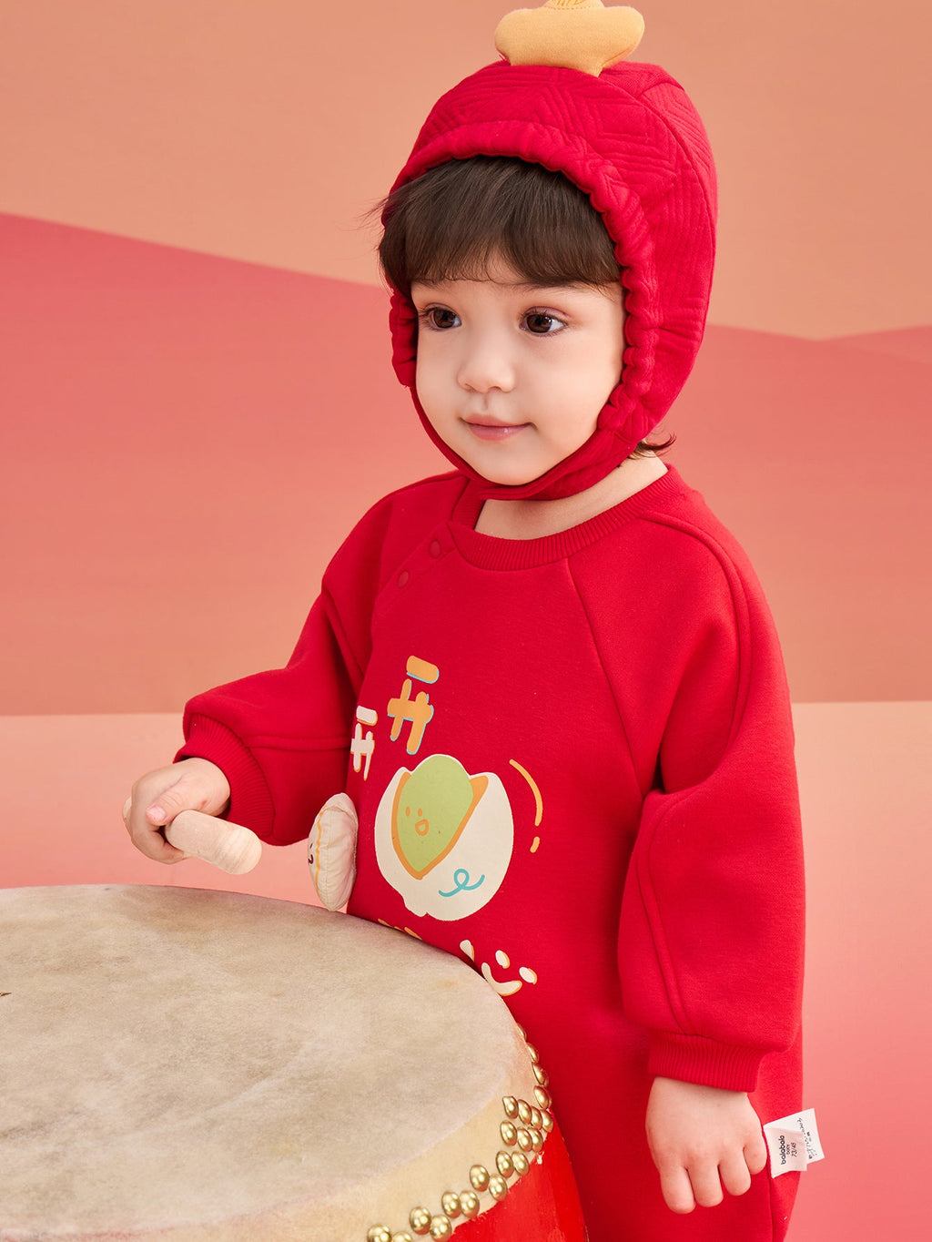 Balabala Baby Clothes Jumpsuit Newborn Romper New Year Greeting Outfit 2025 New Spring