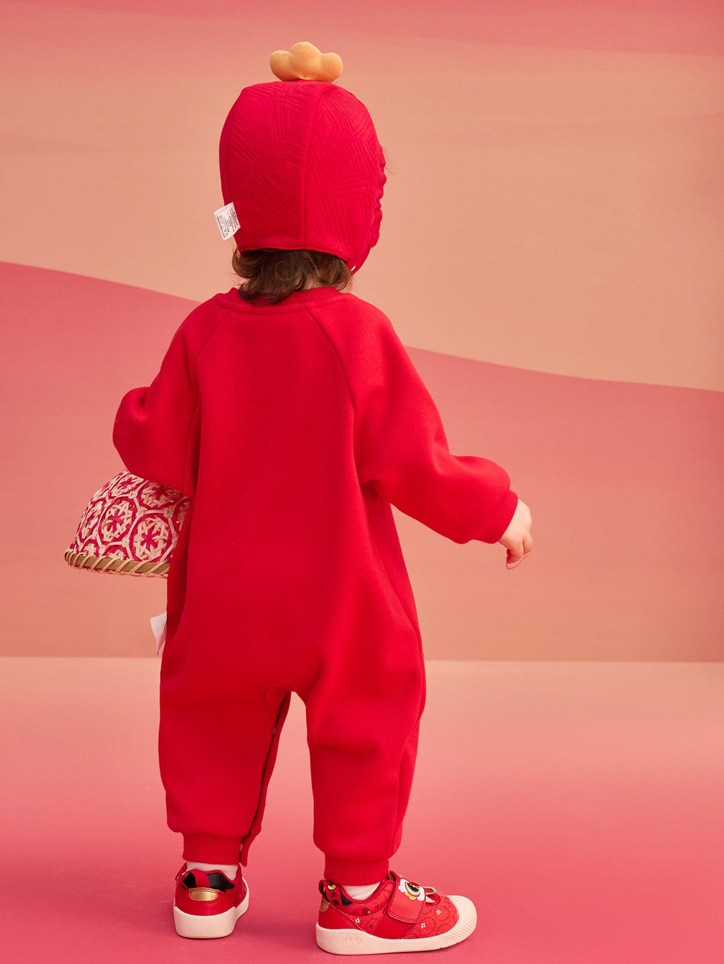 Balabala Baby Clothes Jumpsuit Newborn Romper New Year Greeting Outfit 2025 New Spring