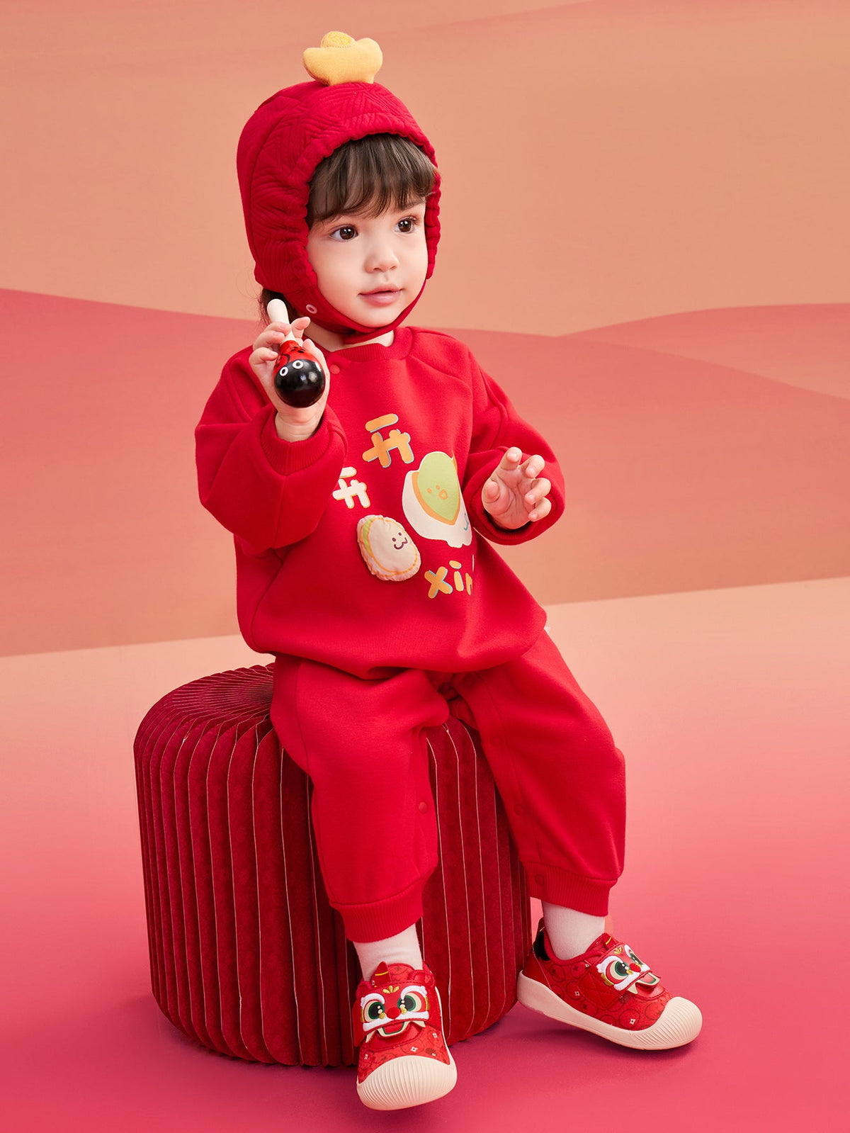 Balabala Baby Clothes Jumpsuit Newborn Romper New Year Greeting Outfit 2025 New Spring