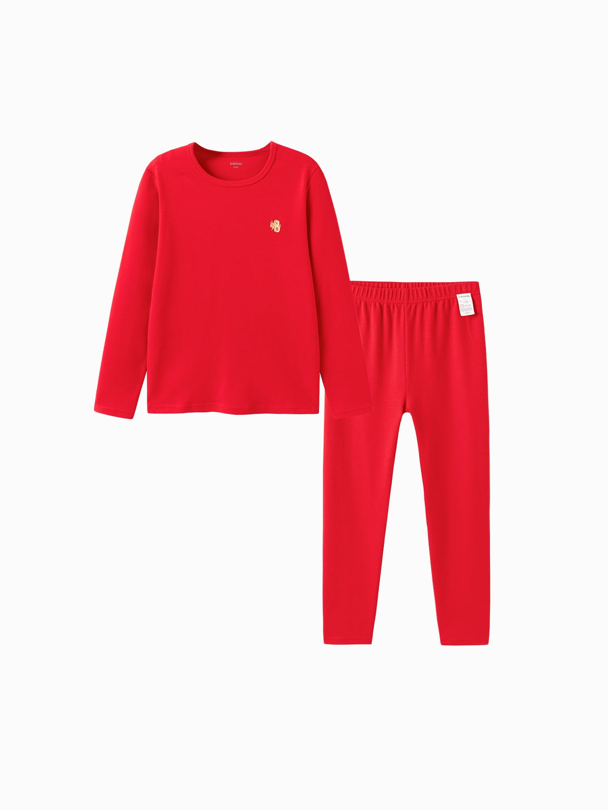 Balabala Children Thermal Underwear Suit Snake Year of the Snake New Boy And Girl Autumn Top And Pants Animal Year Red Pajamas