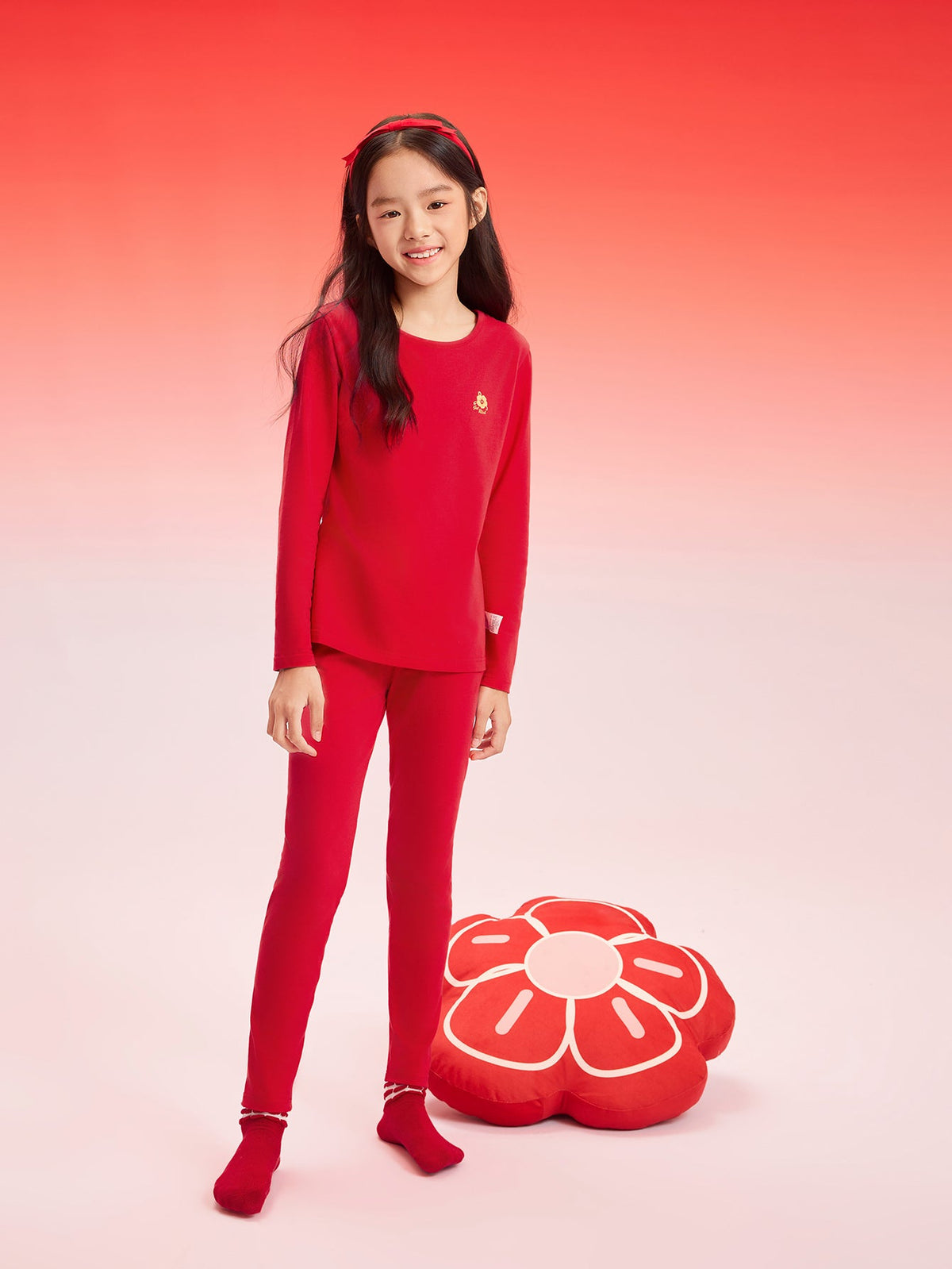 Balabala Baby Autumn Clothes Suit Year of the Snake Boy And Girl Thermal Underwear Animal Year Red Pajamas