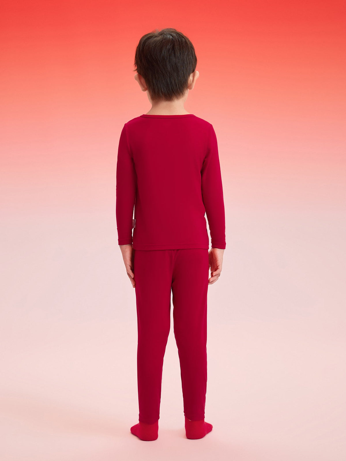 Balabala Children Thermal Underwear Suit Year of the Snake New Boy And Girl Autumn Heated Top And Pants Animal Year Red Pajamas