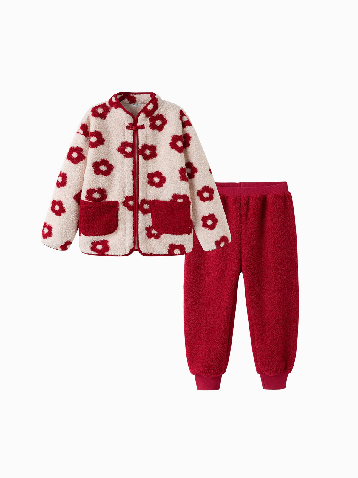 Balabala  New Boy and Girl Pajama Suit New Year's Greeting Red Animal Year