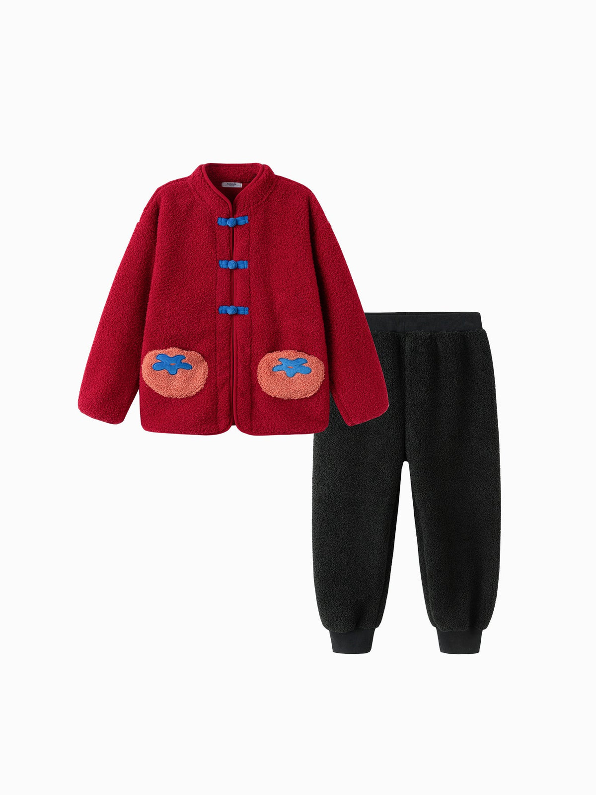Balabala  New Boy and Girl Pajama Suit New Year's Greeting Red Animal Year