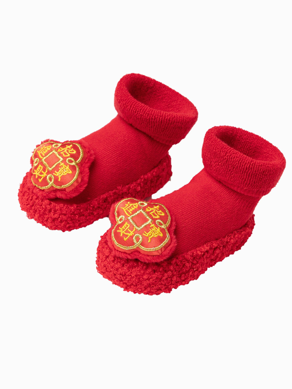 Balabala Baby Floor Socks Terry Cloth Warm Year of Snake New Boys And Girls Socks Pre-Walker Shoes Zodiac Year