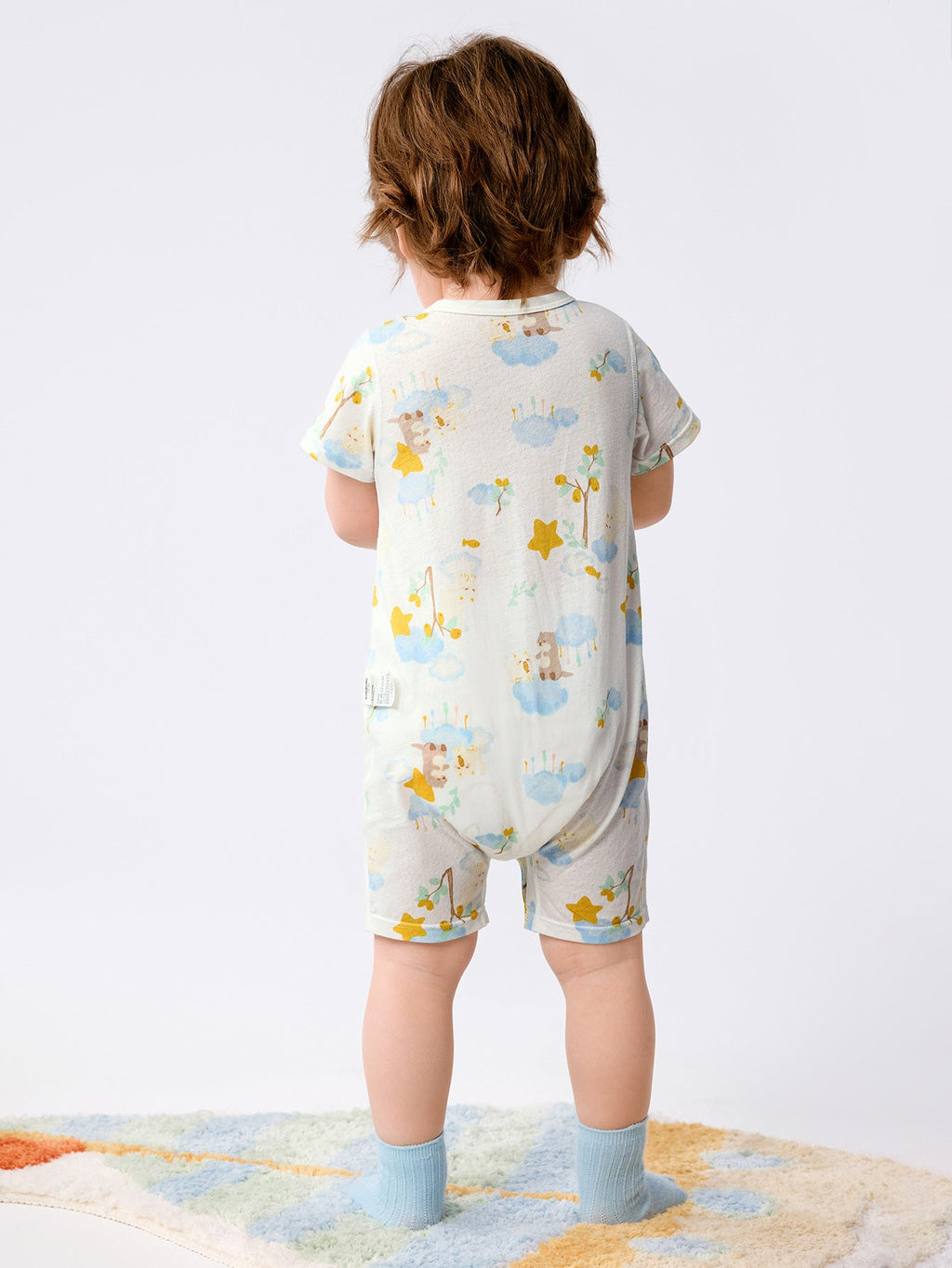 Baby Unisex Baby Underwear Suit In A Straight Open Jumpsuit