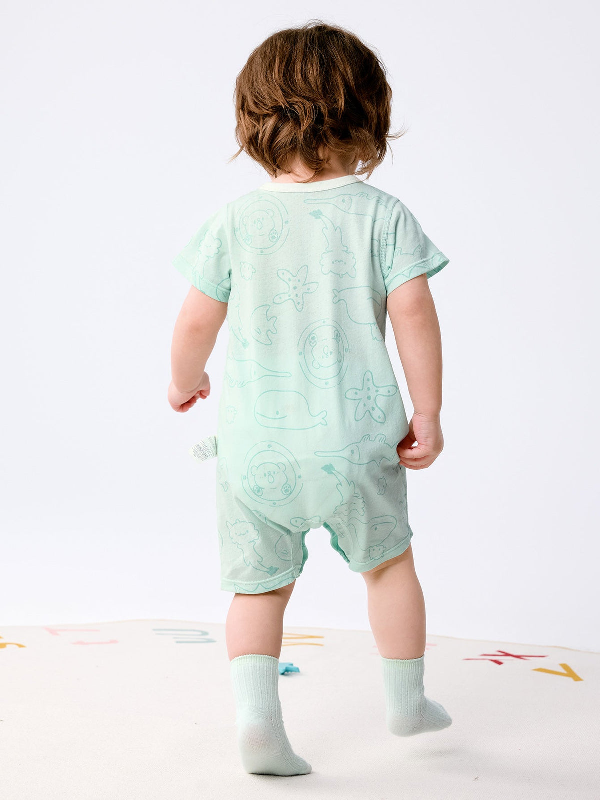 Baby Unisex Baby Underwear Suit In A Straight Open Jumpsuit