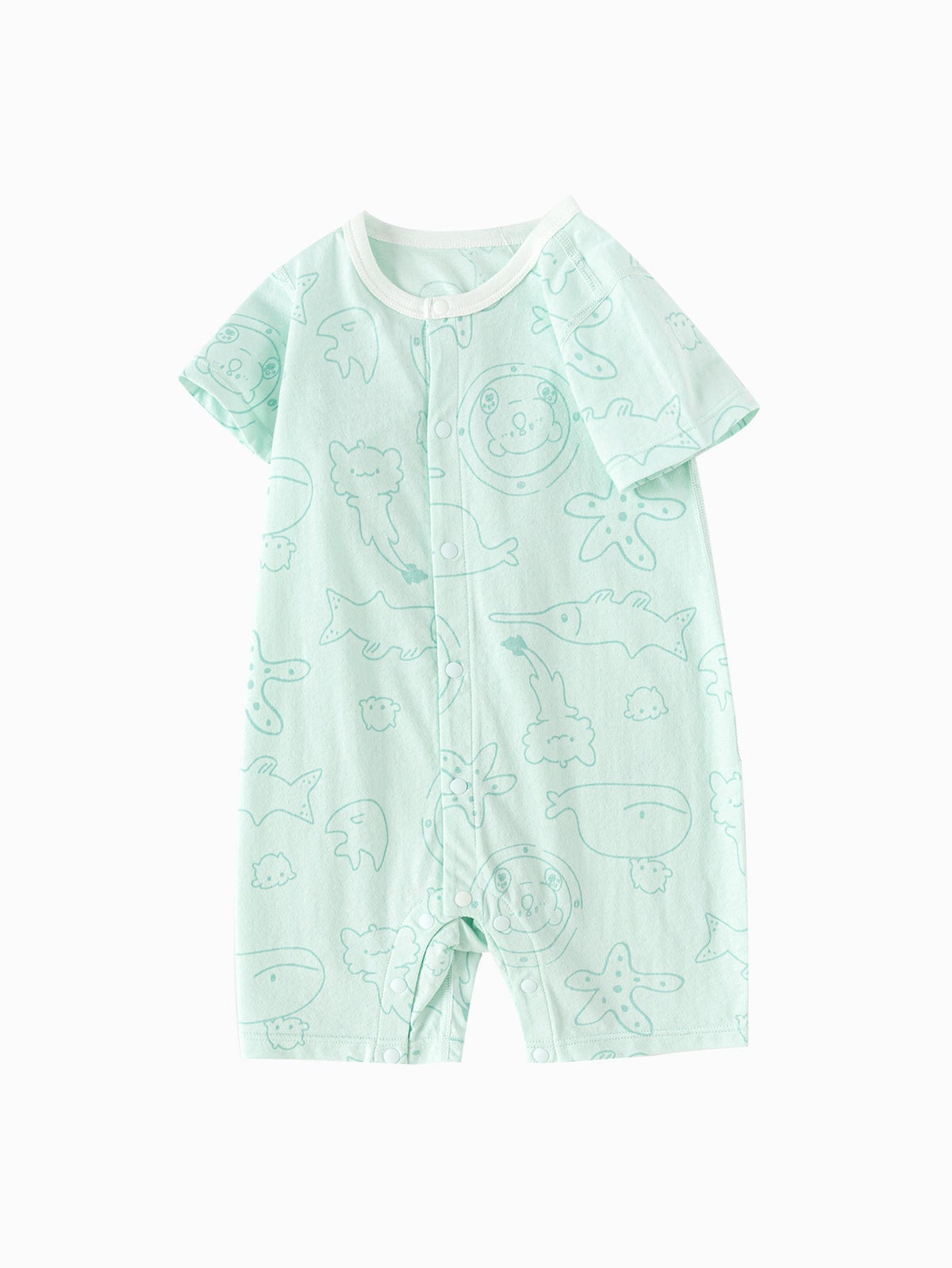 Baby Unisex Baby Underwear Suit In A Straight Open Jumpsuit