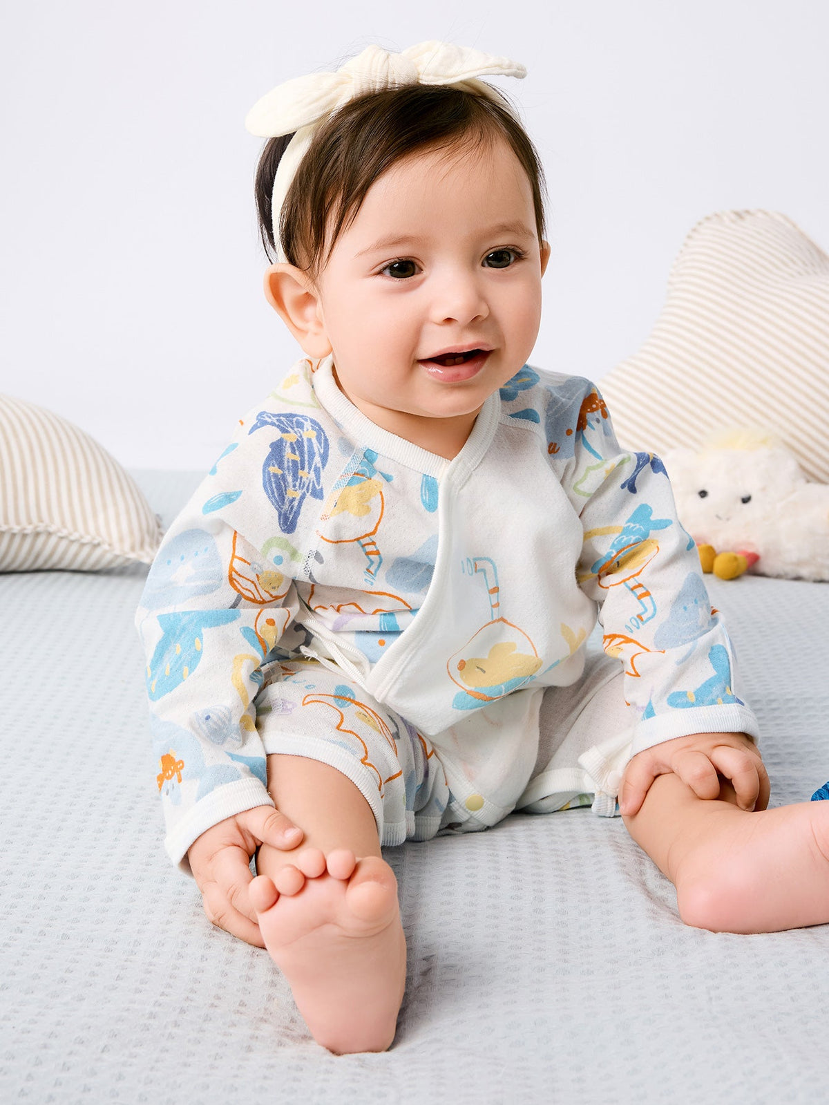 Baby Unisex Underwear Suit Side Open Jumpsuit