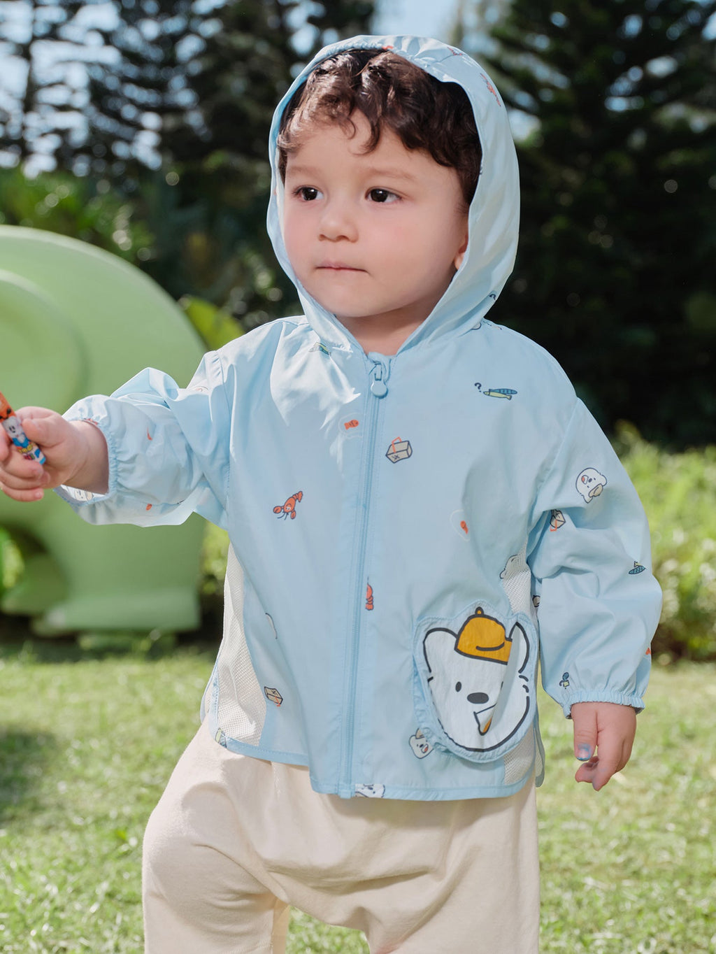 Balabala Baby Unisex Cartoon Hooded Jacket