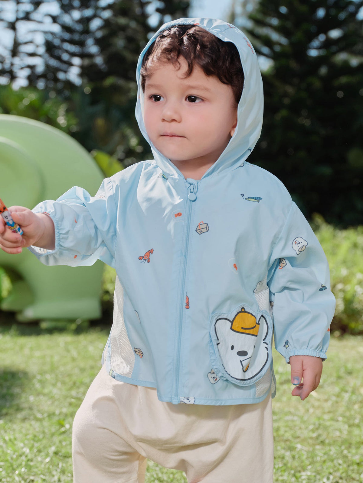 Balabala Baby Unisex Cartoon Hooded Jacket