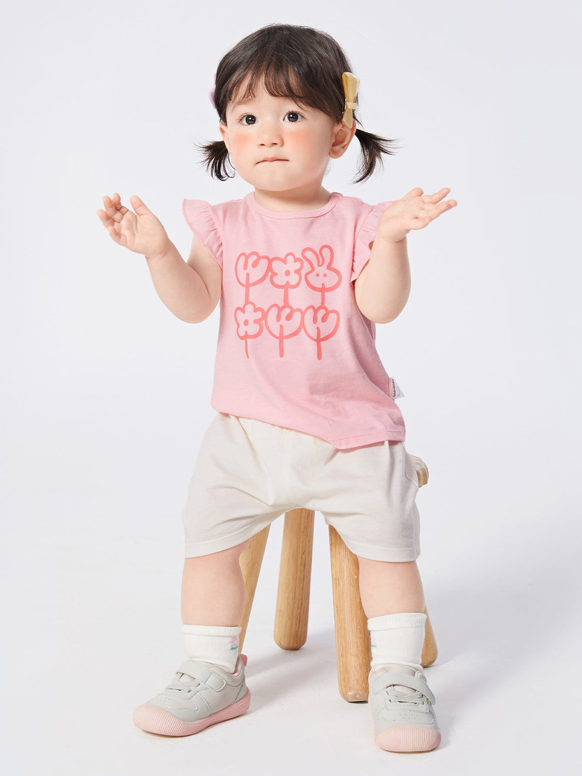 Balabala Baby Girl Short Sleeve Suit