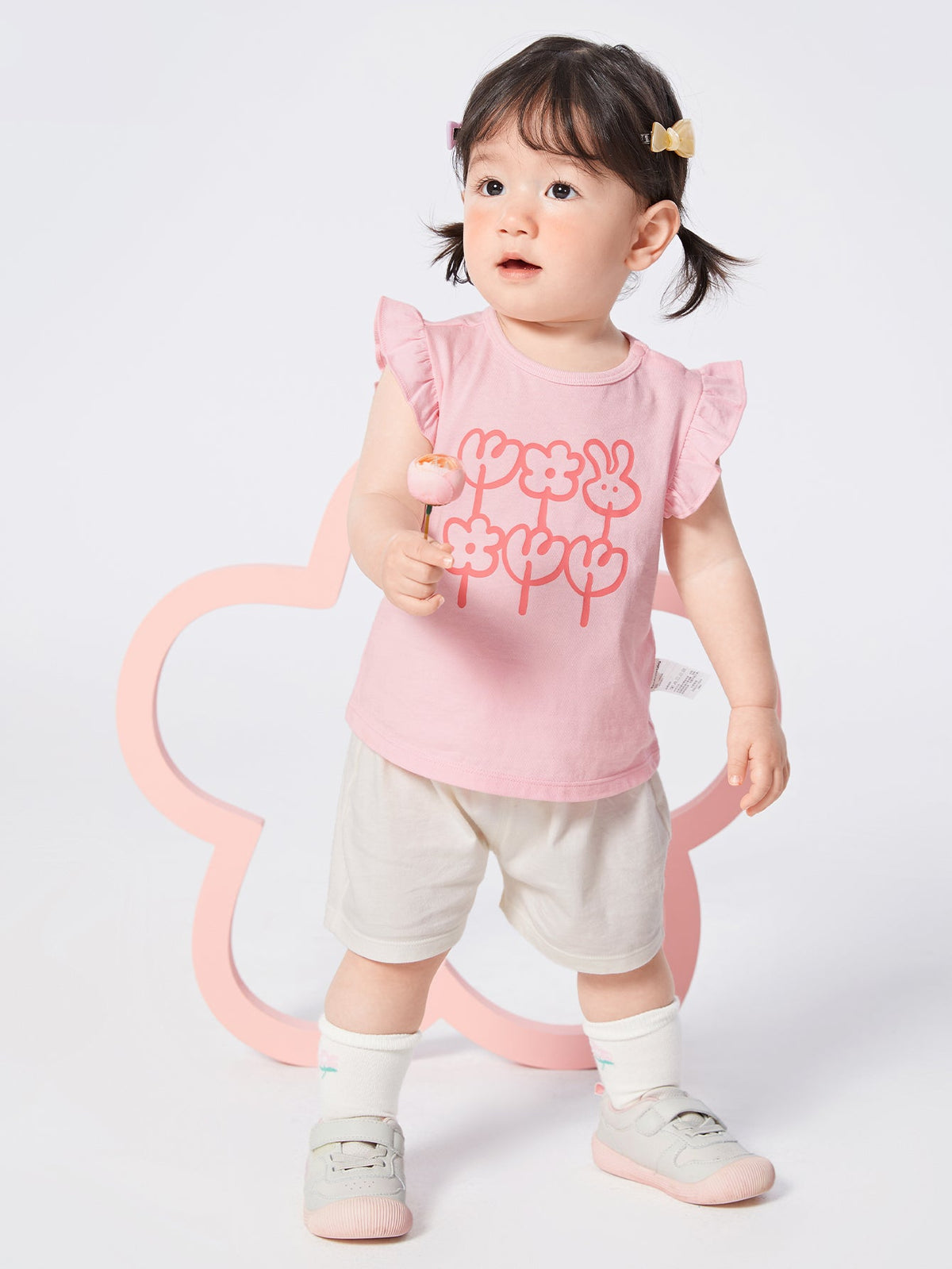 Balabala Baby Girl Short Sleeve Suit