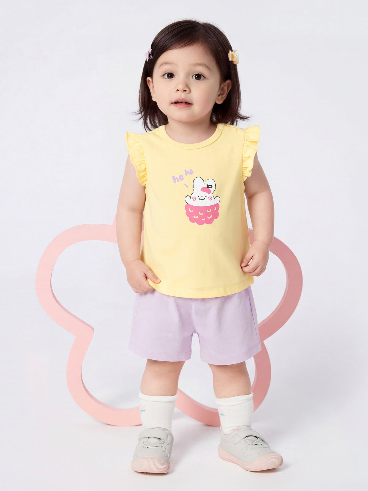 Balabala Baby Girl Short Sleeve Suit