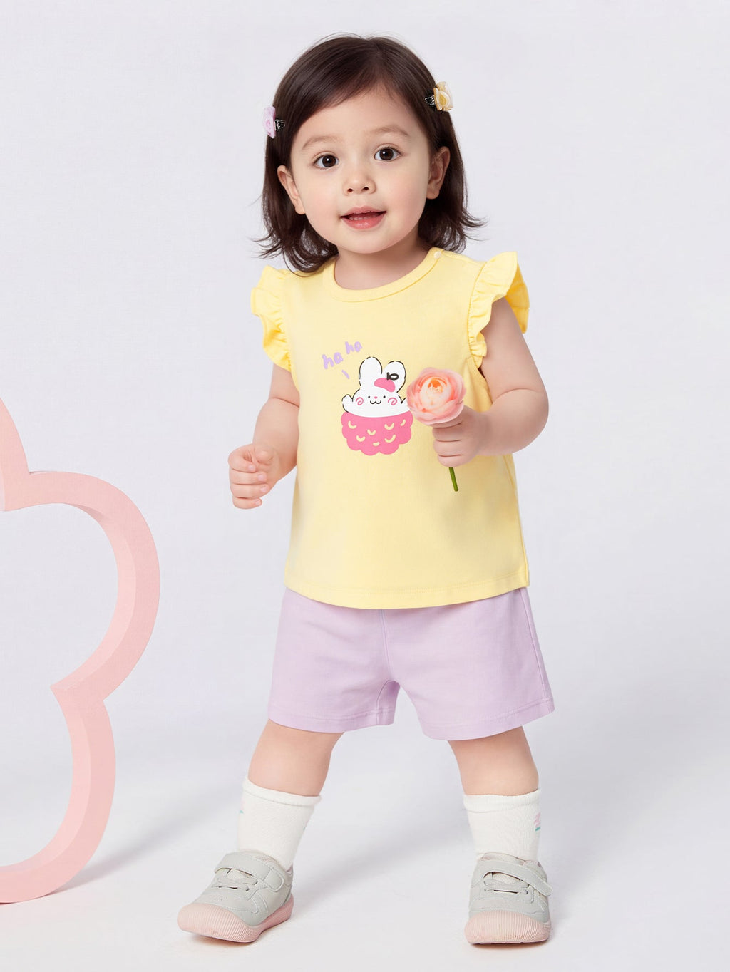 Balabala Baby Girl Short Sleeve Suit