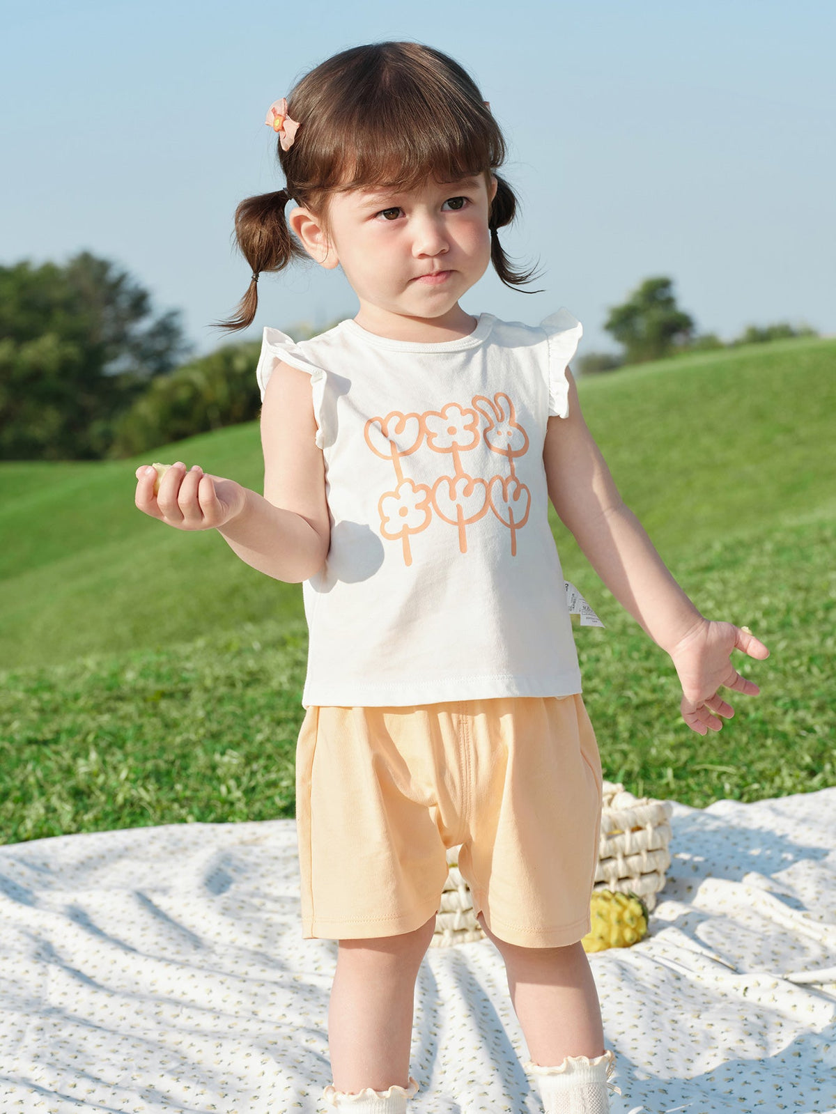 Balabala Baby Girl Short Sleeve Suit