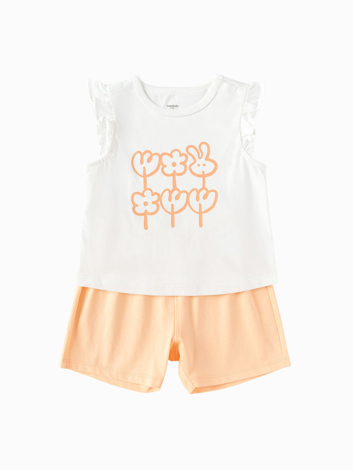 Balabala Baby Girl Short Sleeve Suit